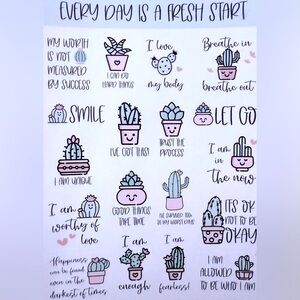 Boho Cactus stickers